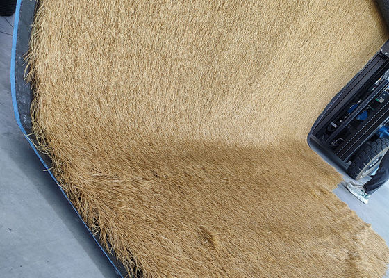 jakość  120mm Durable Polyethylene Synthetic Thatch Roof Lightweight Artificial Thatch Roof With Withered Color fabryka