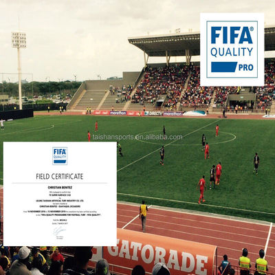 Zielona piłka nożna sztuczna trawnika o wymiarze 5/8 